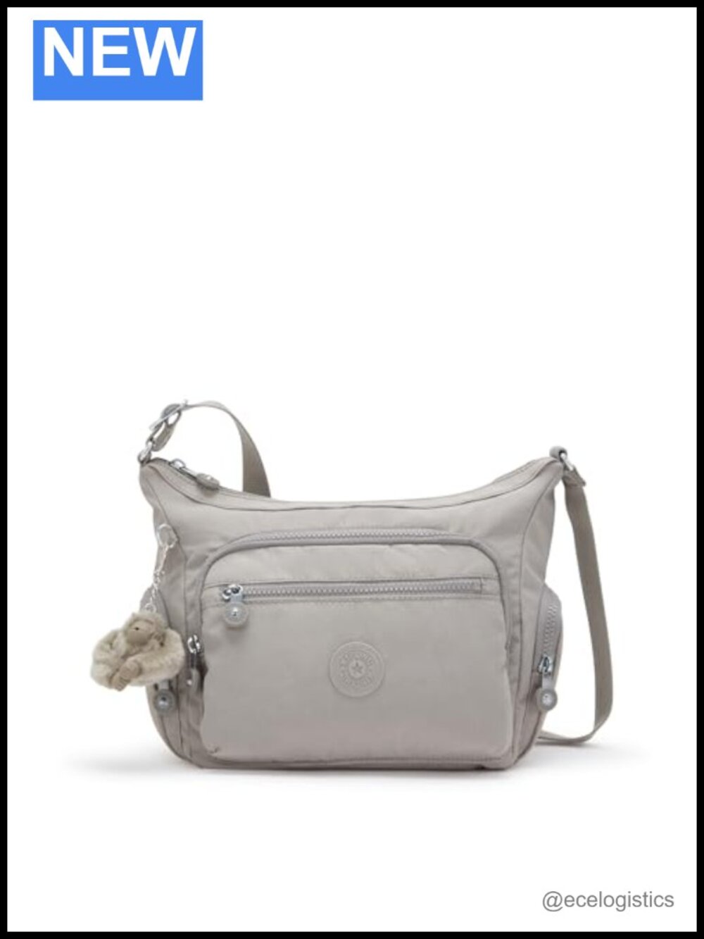 Kipling Gabbie S Crossbody Bag - Nylon, 5 Zip Pockets, Adjustable Strap
